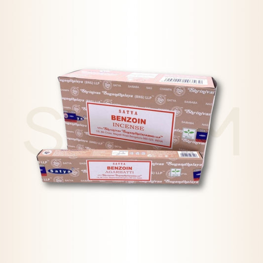 Bețișoare parfumate cu Benzoin pentru purificare, protecție și regenerare energetică (SATYA)