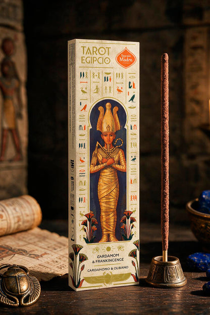 Bețișoare parfumate cu Cardamom și Tămâie pentru echilibrare și revitalizare (SAGRADA MADRE - Tarot Egipcio)