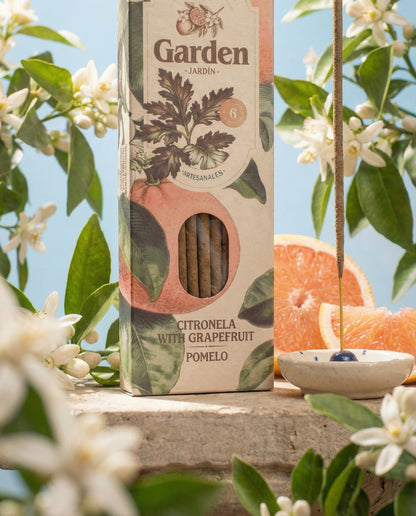 Bețișoare parfumate cu Citronela, Grapefruit și Pomelo pentru energie și creativitate (SAGRADA MADRE – Garden)