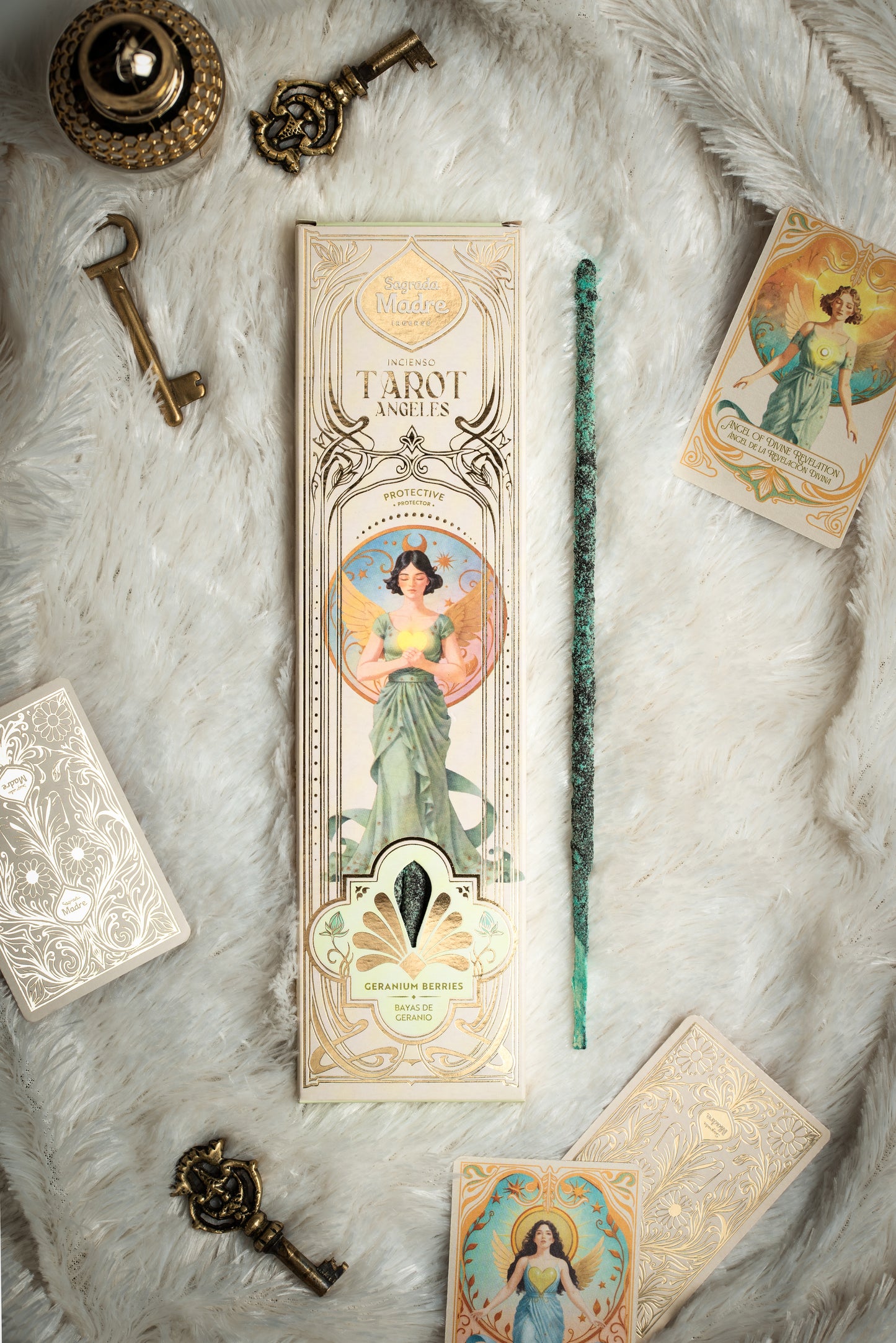 Bețișoare parfumate cu Geranium pentru protecție și armonie (SAGRADA MADRE – Tarot Angels)