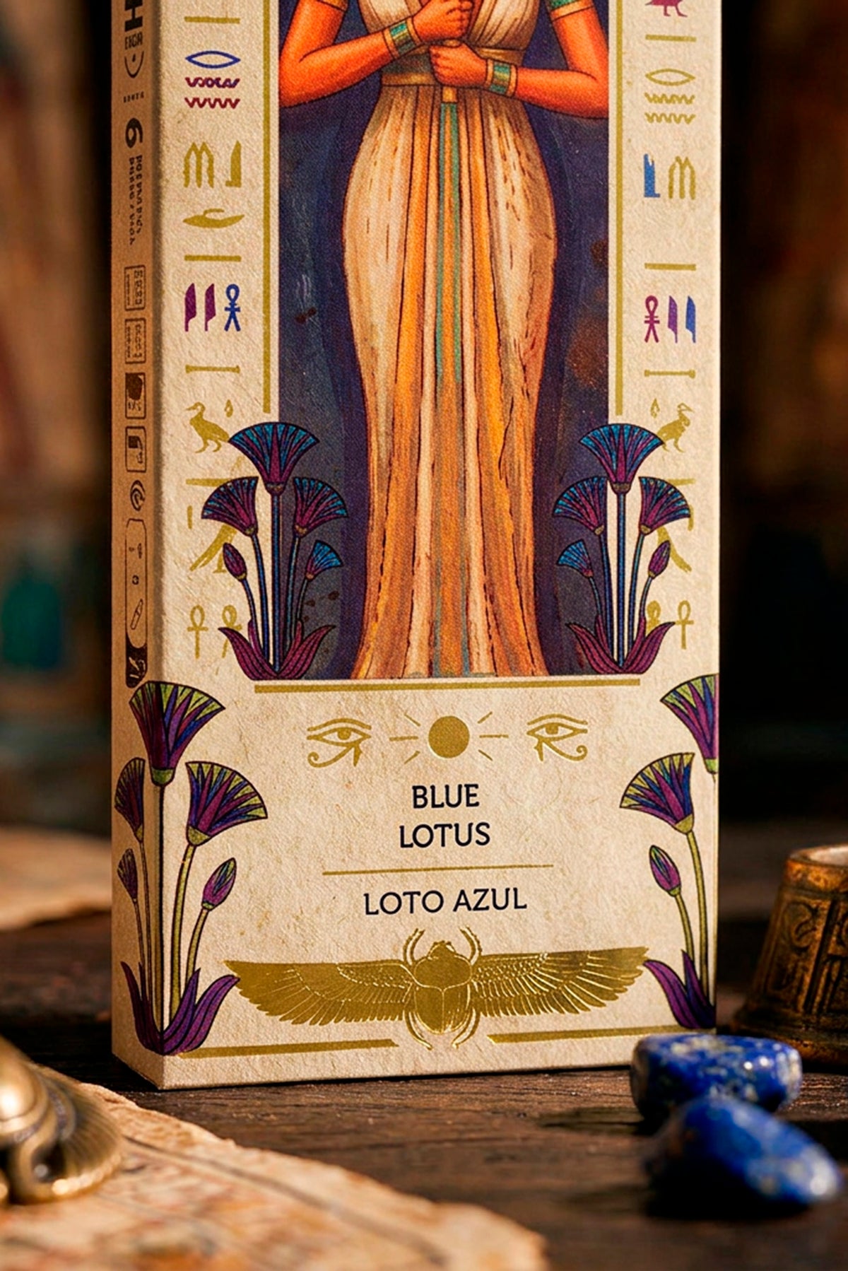 Bețișoare parfumate cu Lotus albastru pentru dezvoltarea intuiției și trezire spirituală (SAGRADA MADRE - Tarot Egipcio)