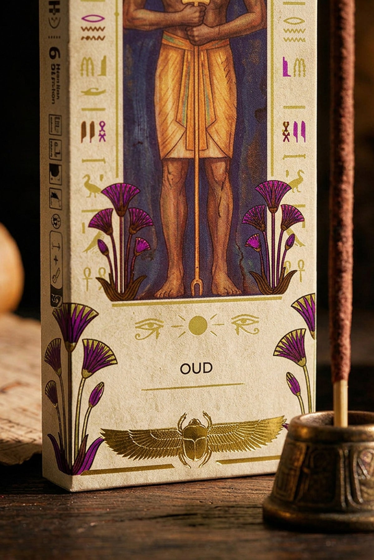 Bețișoare parfumate cu Oud pentru protecție spirituală, înțelepciune și dezvoltarea intuiției (SAGRADA MADRE - Tarot Egipcio)