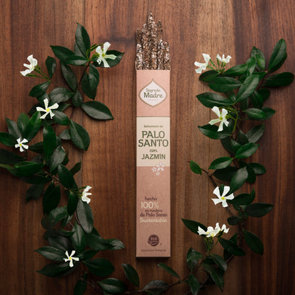 Bețișoare parfumate cu Palo Santo și Iasomie pentru armonie interioară și deschiderea inimii (SAGRADA MADRE – Palo Santo Linea)