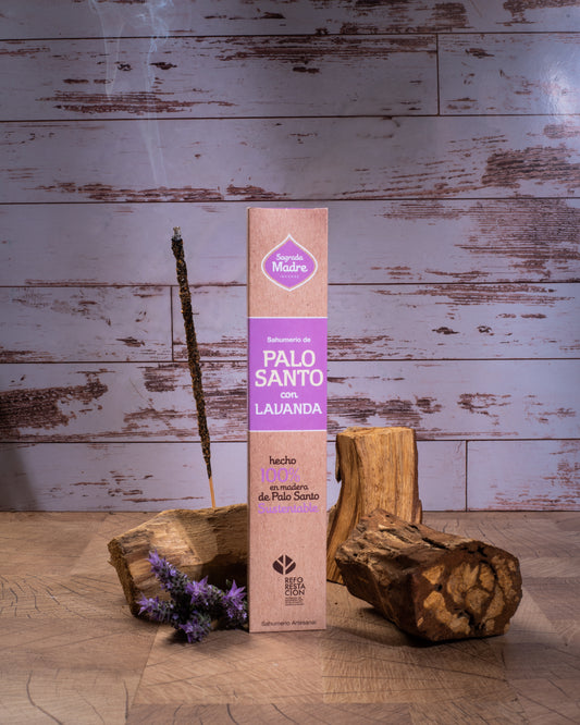 Bețișoare parfumate cu Palo Santo și Lavandă pentru relaxare (SAGRADA MADRE – Palo Santo Linea)
