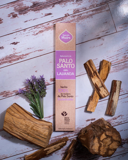 Bețișoare parfumate cu Palo Santo și Lavandă pentru relaxare (SAGRADA MADRE – Palo Santo Linea)