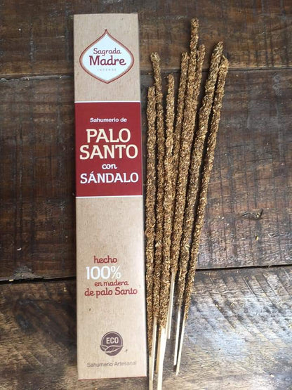 Bețișoare parfumate cu Palo Santo și Santal pentru introspecție și pace interioară (SAGRADA MADRE – Palo Santo Linea)