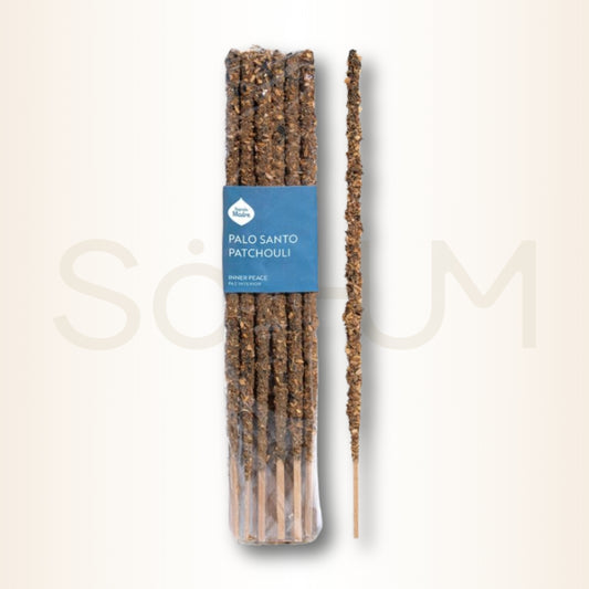 Bețișoare parfumate cu Palo Santo și Patchouli pentru abundență, prosperitate și pace interioară (SAGRADA MADRE – Incenses x20)