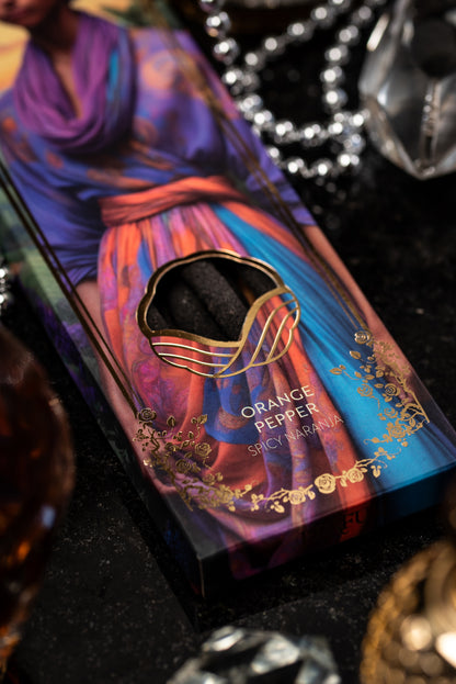 Bețișoare parfumate cu Portocală și note picante pentru revitalizare și creativitate (TAO Perfum Premium)