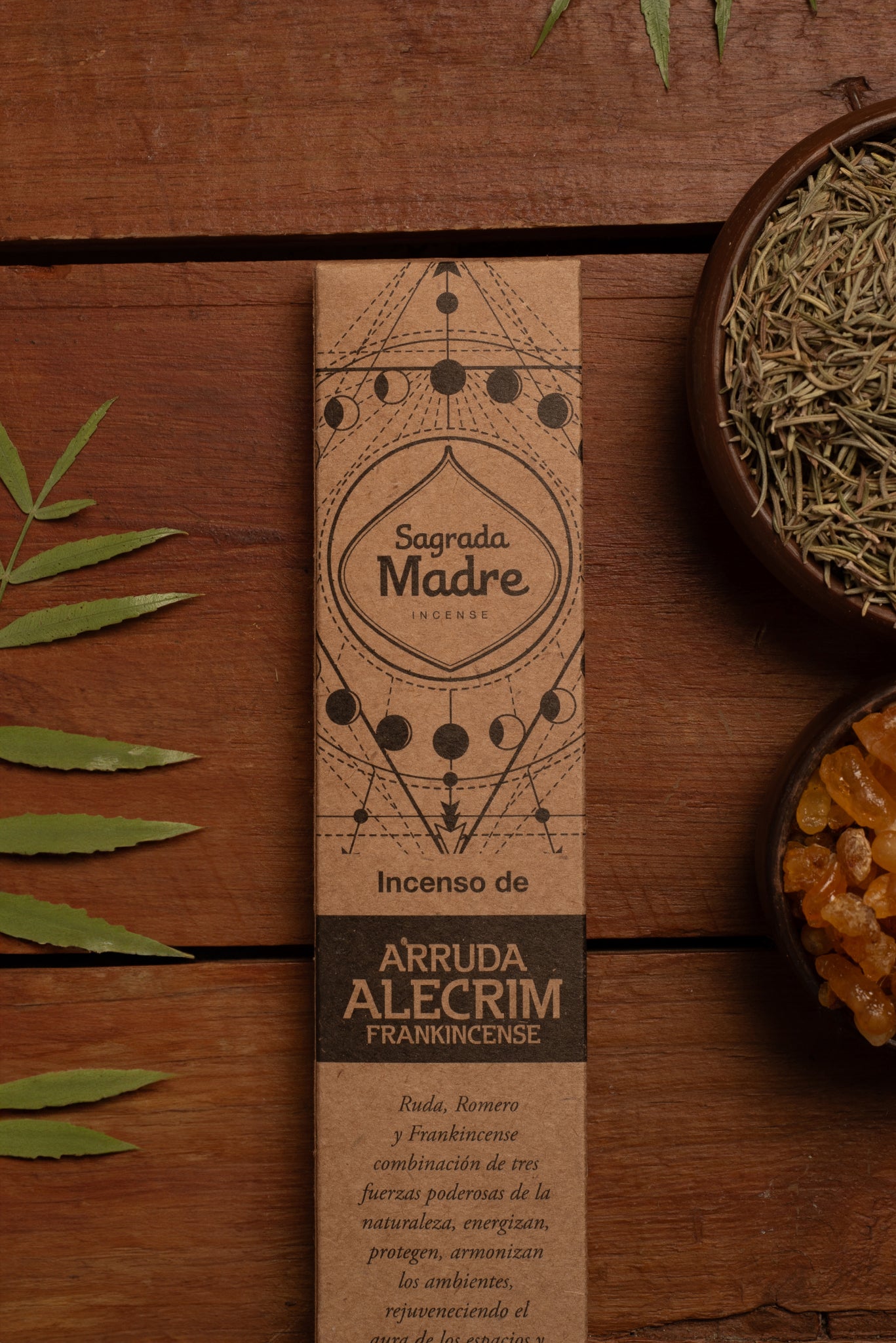 Bețișoare parfumate cu Rozmarin și Ruda pentru energie, transmutare și protecție (SAGRADA MADRE – Natural)