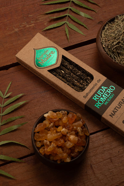 Bețișoare parfumate cu Rozmarin și Ruda pentru energie, transmutare și protecție (SAGRADA MADRE – Natural)