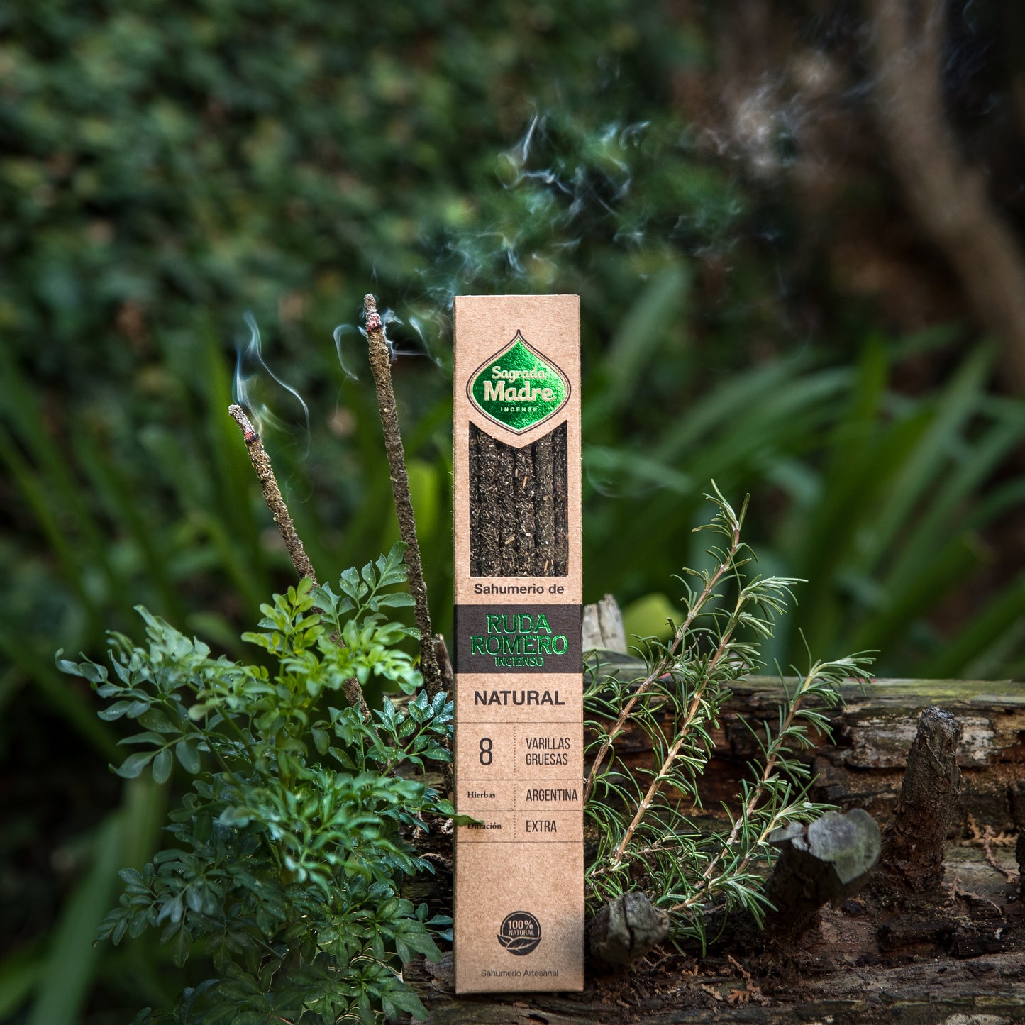 Bețișoare parfumate cu Rozmarin și Ruda pentru energie, transmutare și protecție (SAGRADA MADRE – Natural)