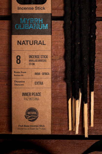 Bețișoare parfumate cu Smirnă și Tămâie pentru curățare energetică, pace interioară și vindecare (SAGRADA MADRE – Natural)