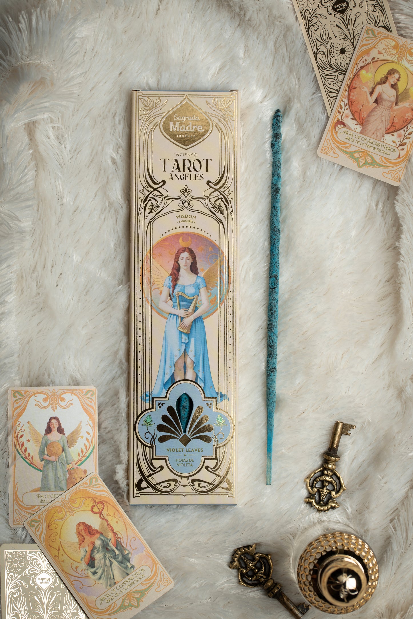 Bețișoare parfumate cu frunze de Violete pentru înțelepciune și claritate (SAGRADA MADRE – Tarot Angels)