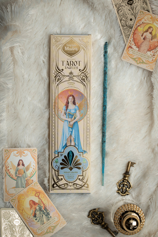 Bețișoare parfumate cu frunze de Violete pentru înțelepciune și claritate (SAGRADA MADRE – Tarot Angels)