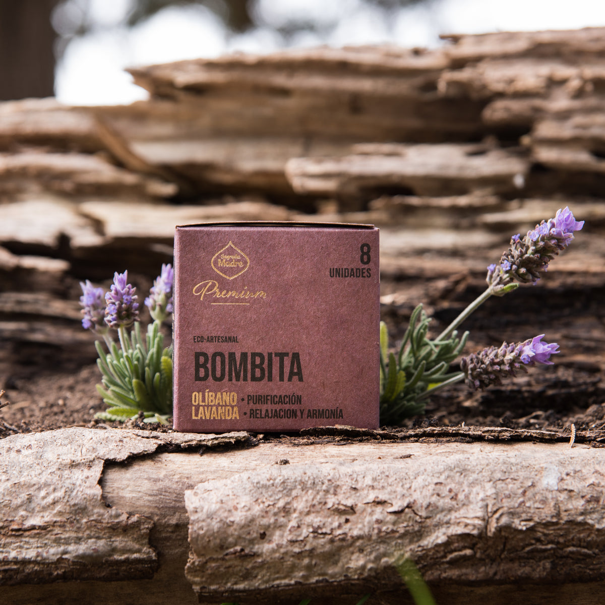 Bombe de fumigație Premium x8 cu Tămâie și Lavandă pentru relaxare profundă (SAGRADA MADRE - Bombitas Defumacion Premium)
