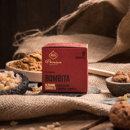 Bombe de fumigație Premium x8 cu Tămâie și Santal pentru echilibru și claritate (SAGRADA MADRE - Bombitas Defumacion Premium)