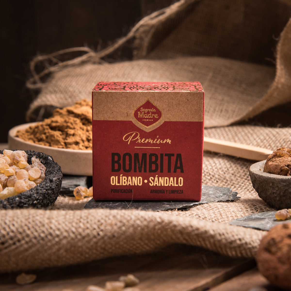 Bombe de fumigație Premium x8 cu Tămâie și Santal pentru echilibru și claritate (SAGRADA MADRE - Bombitas Defumacion Premium)