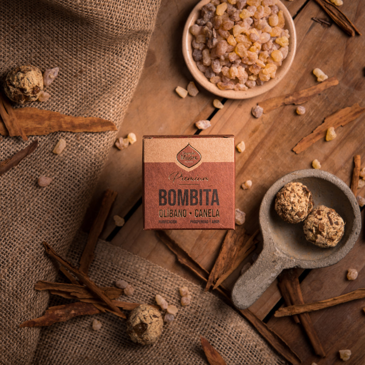 Bombe de fumigație Premium x8 cu Tămâie și Scorțișoară pentru atragerea banilor și a iubirii (SAGRADA MADRE - Bombitas Defumacion Premium)