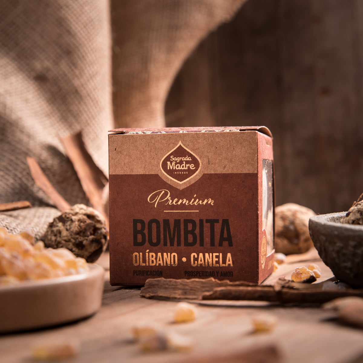 Bombe de fumigație Premium x8 cu Tămâie și Scorțișoară pentru atragerea banilor și a iubirii (SAGRADA MADRE - Bombitas Defumacion Premium)