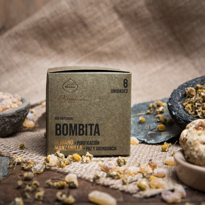 Bombe de fumigație Premium x8 cu cu Tămâie și Mușețel pentru calm și creativitate (SAGRADA MADRE - Bombitas Defumacion Premium)