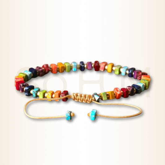 Brățară tibetană pentru echilibrarea celor 7 chakre