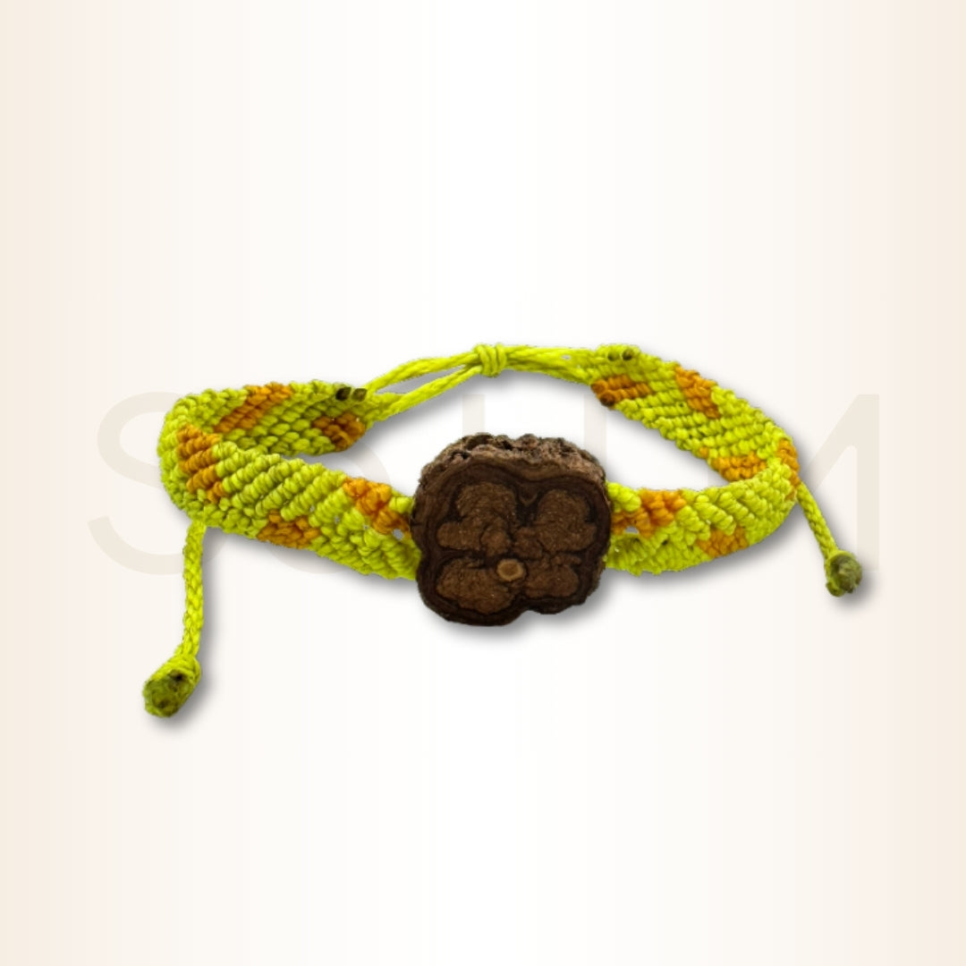 Brățară Șamanică peruană împletită cu lemn de Ayahuasca pentru abundență și prosperitate