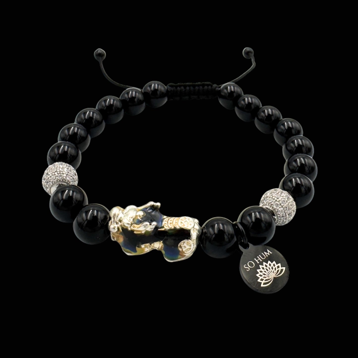 Brățara cu Pi Xiu și Onix Negru pentru atracția banilor