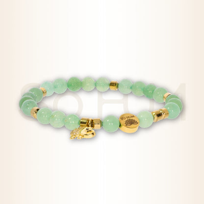 Brățară cu Aventurin și elefant pentru prosperitate și succes