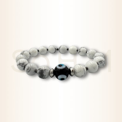 Brățară cu Howlit și Ochiul Protector pentru binecuvântări și echilibru