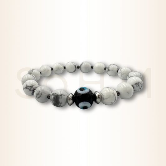 Brățară cu Howlit și Ochiul Protector pentru binecuvântări și echilibru