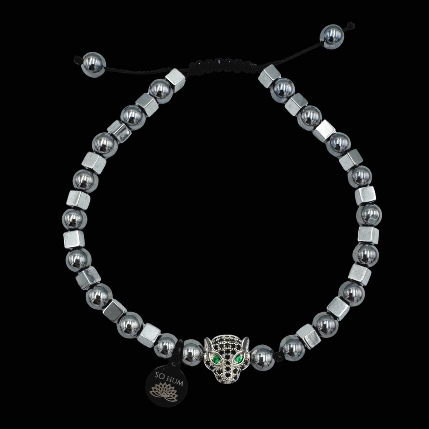 Brățară cu Jaguar (Arhetip Șamanic), Terahertz și Hematit pentru putere și forță