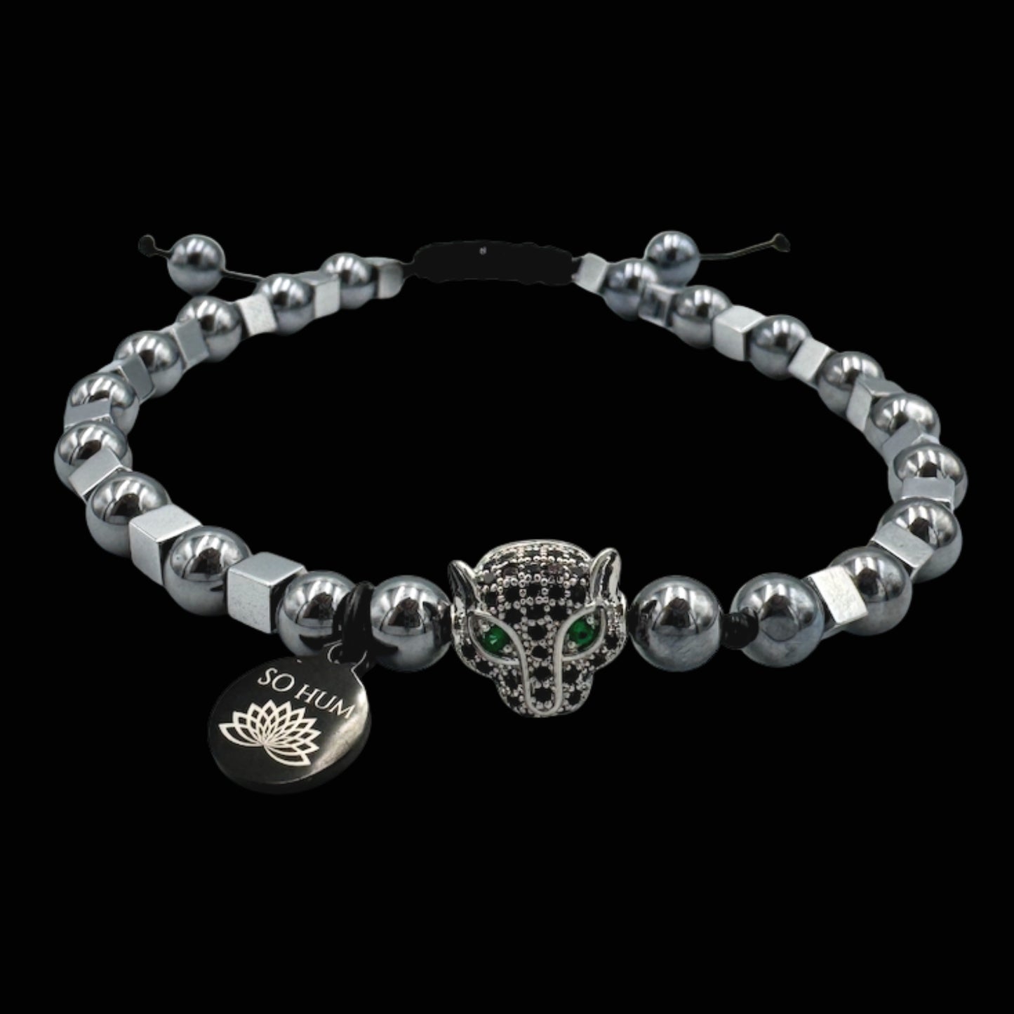 Brățară cu Jaguar (Arhetip Șamanic), Terahertz și Hematit pentru putere și forță