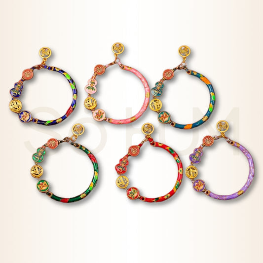 Brățară tibetană cu Wu Lou pentru protecția sănătății și abundență