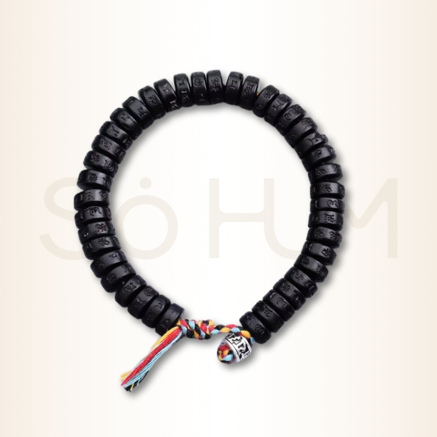 Brățară tibetană cu mantra Om Mani Padme Hum pentru protecție amplificată