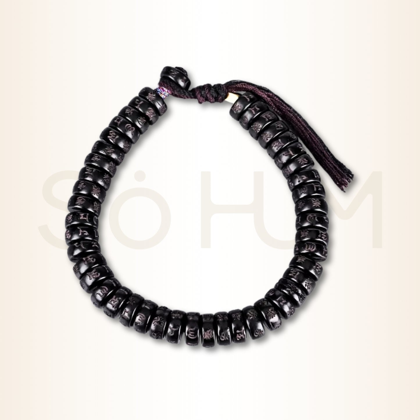 Brățară tibetană cu mantra Om Mani Padme Hum pentru protecție amplificată