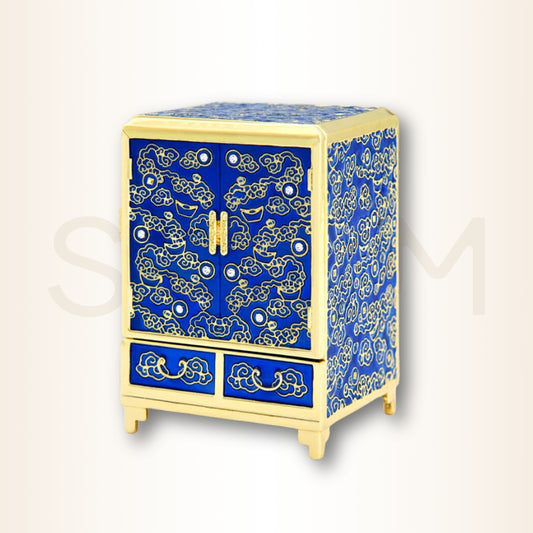 Cabinetul bogăției Albastru pentru acumulare de bani și protecție contra pierderilor financiare