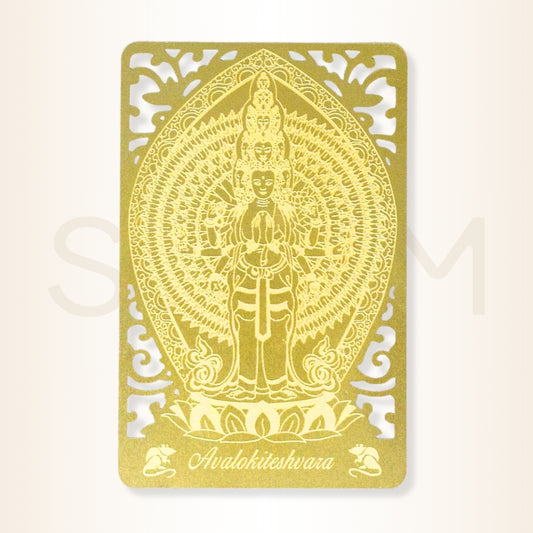 Card cu Avalokiteshvara - pentru noroc și protecția nativilor Șobolan