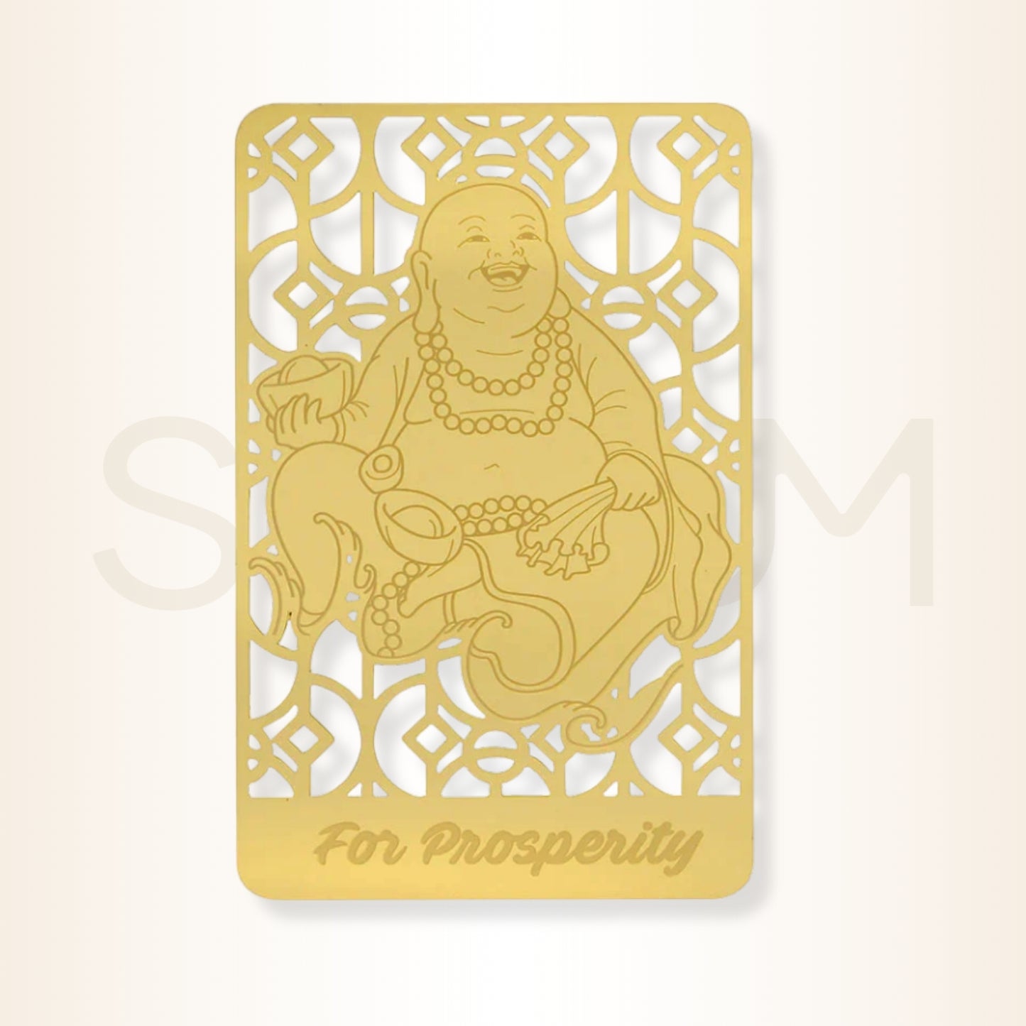 Card cu Buddha râzând - pentru binecuvântări Divine, prosperitate, bogăție și noroc