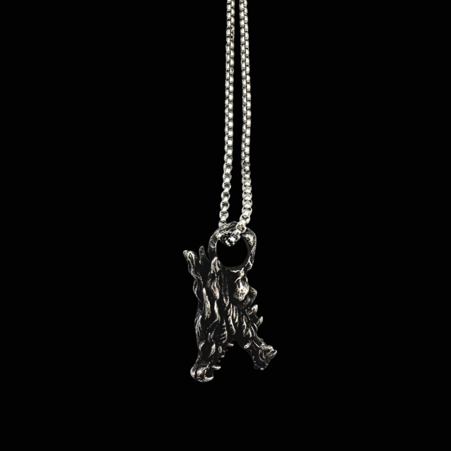 Colier cu Capul Dragonului Negru pentru forță și putere