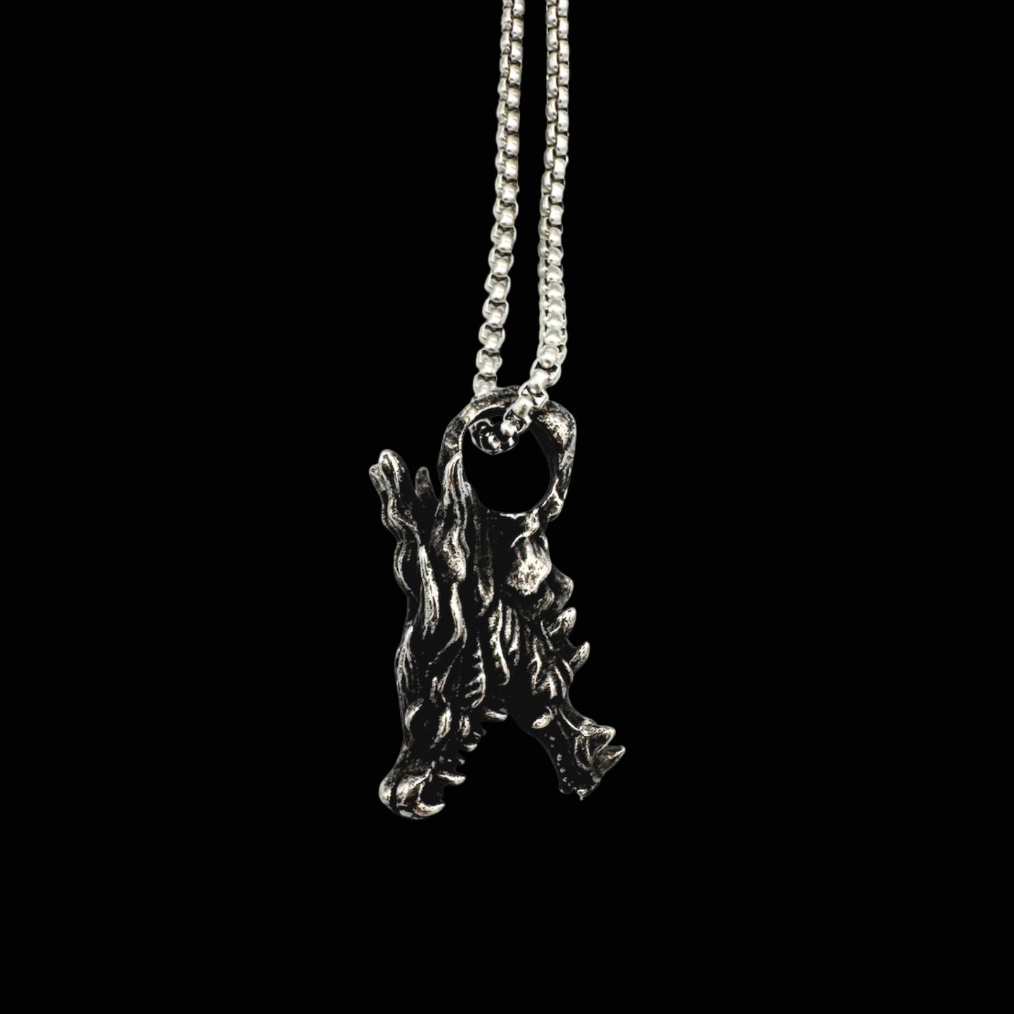 Colier cu Capul Dragonului Negru pentru forță și putere