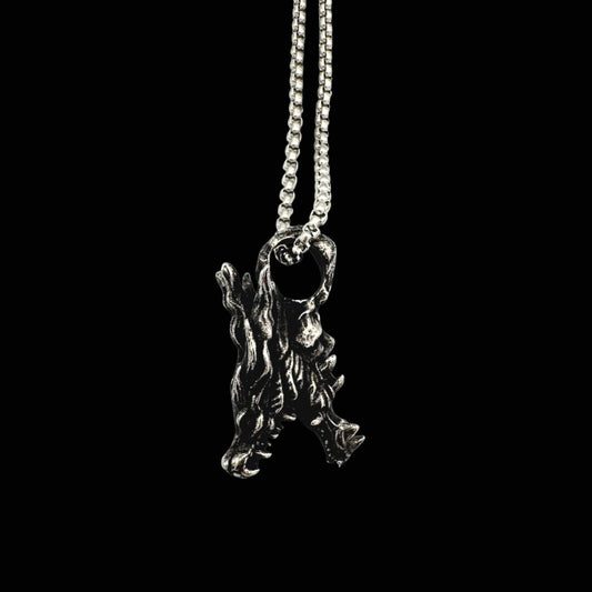 Colier cu Capul Dragonului Negru pentru forță și putere