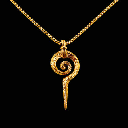 Colier cu Cheia Inimii pentru deschidere, încredere și conexiune (auriu)