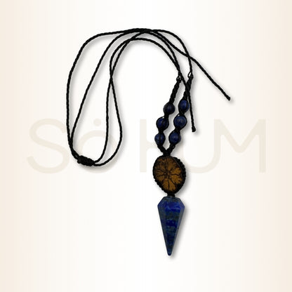 Colier cu Lemn de Ayahuasca și Lapis Lazuli pentru înțelepciune interioară, claritate și protecție energetică