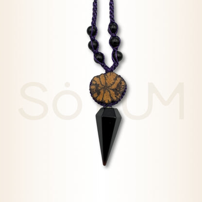 Colier cu Lemn de Ayahuasca și Onix pentru protecție, stăpânire de sine și stabilitate emoțională