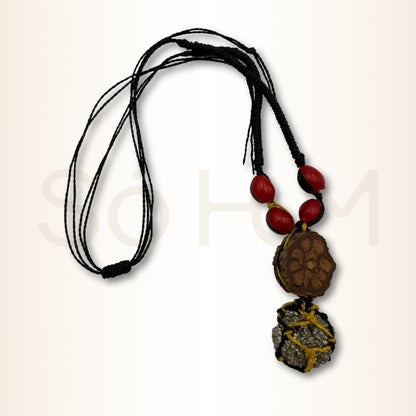 Colier cu Lemn de Ayahuasca și Pirită pentru vitalitate, claritate și încredere personală