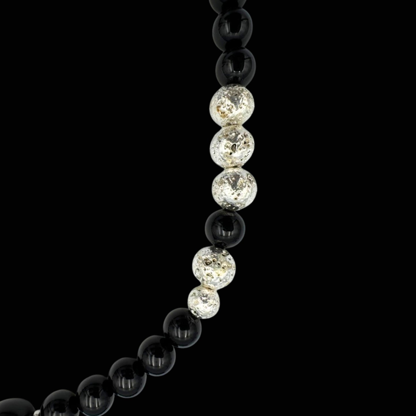 Colier cu Vajra–Phurba, Onix și Rocă vulcanică pentru protecție, forță și claritate