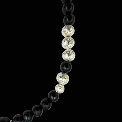 Colier cu Vajra–Phurba, Onix și Rocă vulcanică pentru protecție, forță și claritate