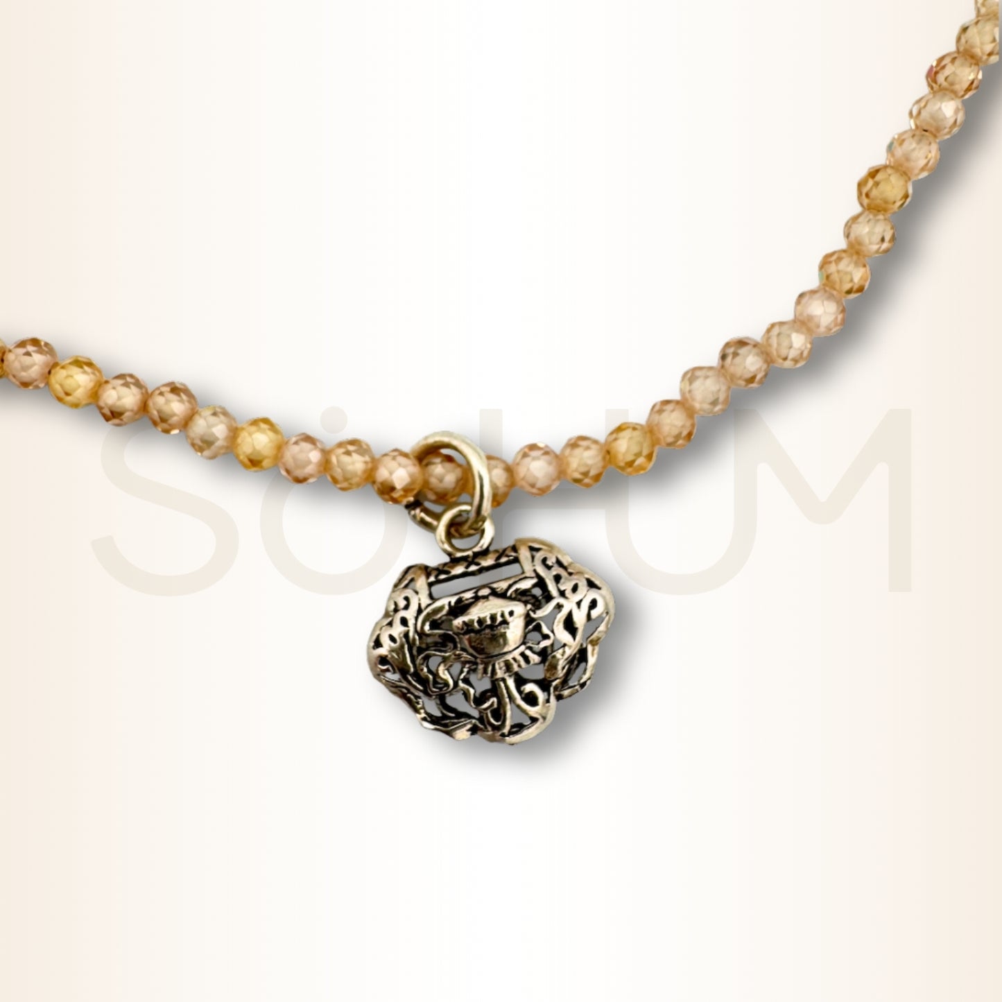 Colier cu zirconiu galben și Ru Yi pentru putere și autoritate