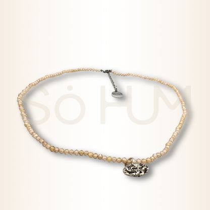 Colier cu zirconiu galben și Ru Yi pentru putere și autoritate