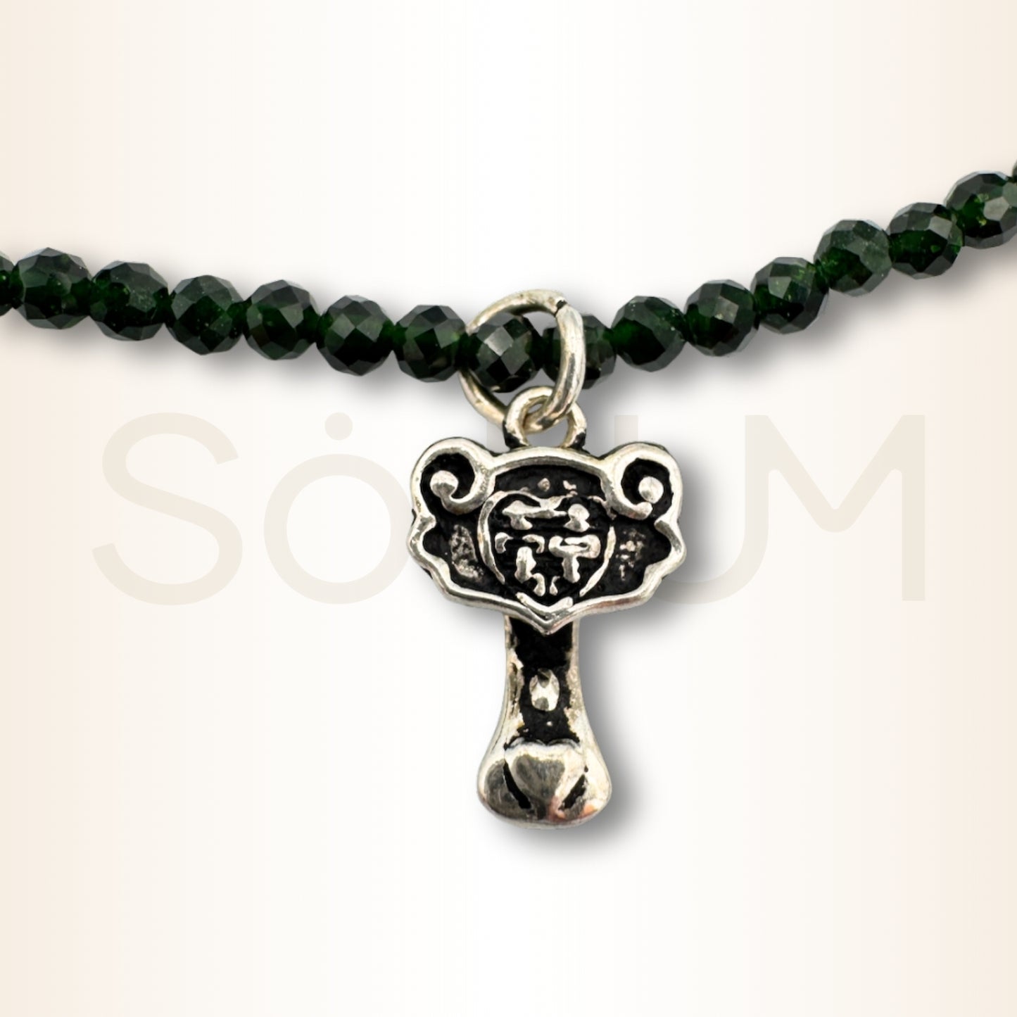 Colier cu zirconiu verde și Ru Yi pentru succes și leadership